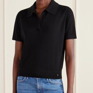 Anine Bing - S/S Polo Shirt -Black -XS